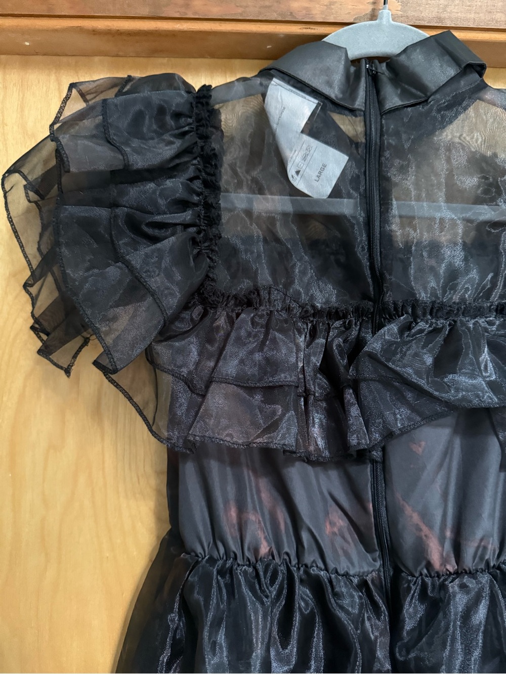 NWOT Child Large Wednesday Addams Prom Dress Halloween Costume Rave’N Dance - Picture 7 of 16